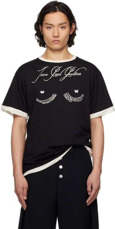 T-shirt Jean Paul Gaultier Jean Paul Gaultier Oversized Tattoo Poem T-Shirt Sort | 25/34-F-TS112I-J087-0003, 0