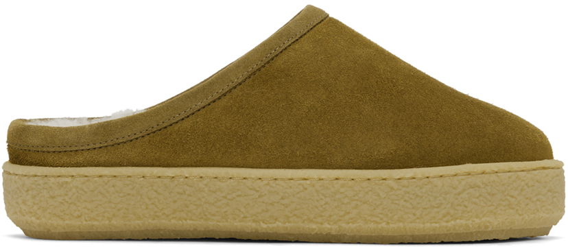 Tøj ISABEL MARANT Isabel Marant Fozee Suede Slippers Grøn | 23AML0011FA-A3O08S