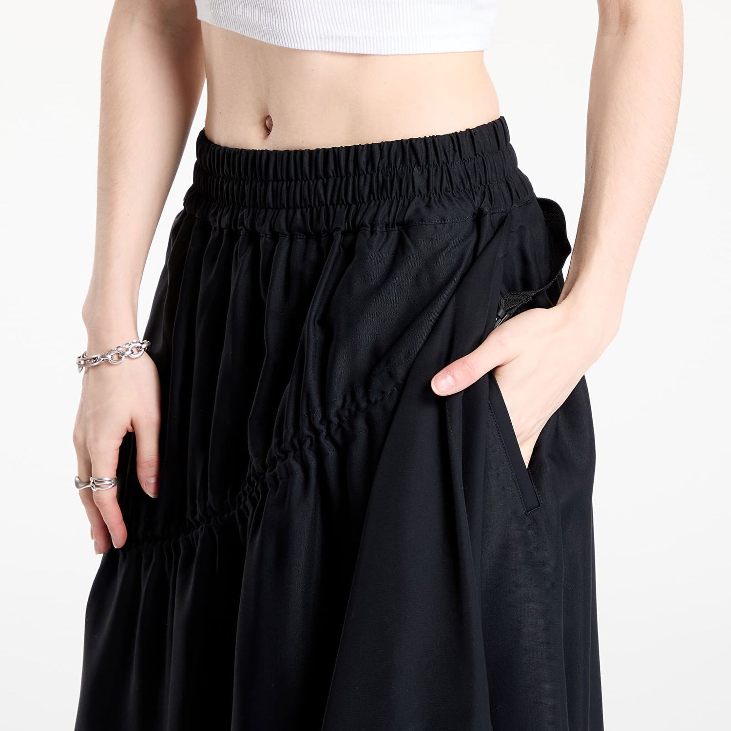Nederdel Y-3 Y-3 Twill Skirt Sort | JX4753, 1