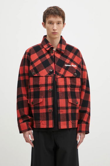 Skjorte Human Made Oversize Wool Hunting Jacket Rød | HM28JK031, 2