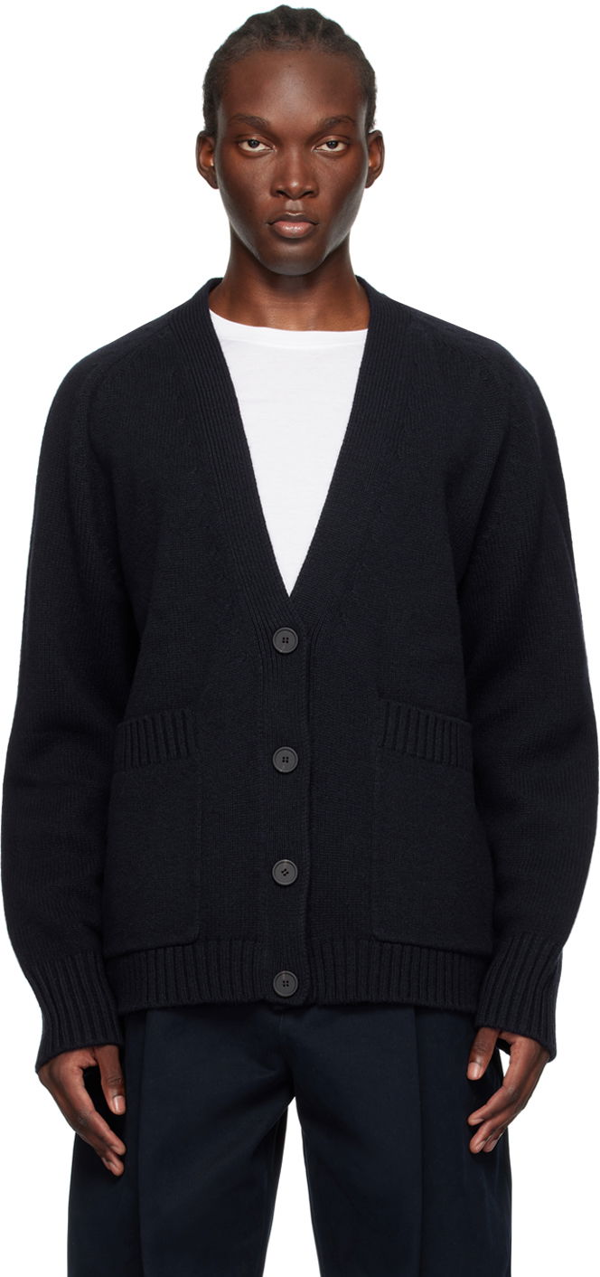 Sweater Studio Nicholson Studio Nicholson Sen Cardigan Mørkeblå | SEN SNM-049