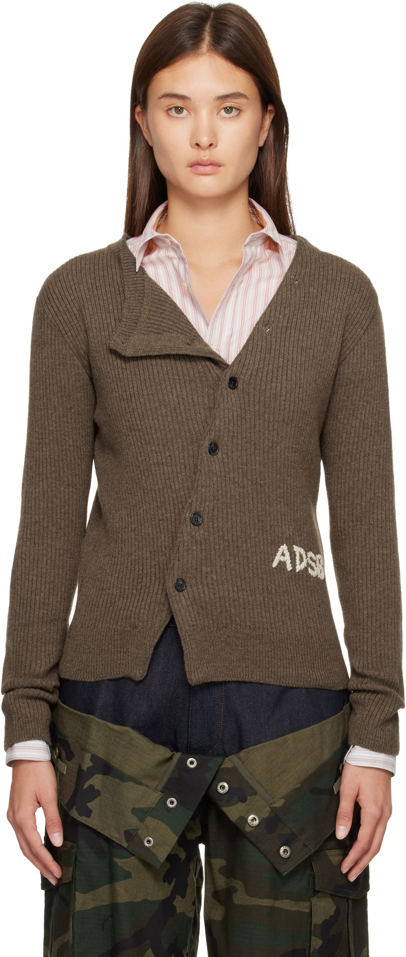 Sweater Andersson Bell Hand Stitched Basic Cardigan Brun | atb1400w
