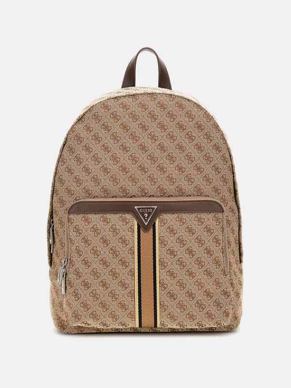 Rygsæk GUESS Logo Print Backpack with Front Pocket Brun | HMMISTP5111, 0