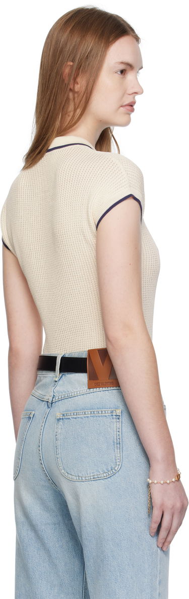 T-shirts og tank tops Valentino Valentino Cotton Knit Top Beige | 7B3KC66T9JV, 2