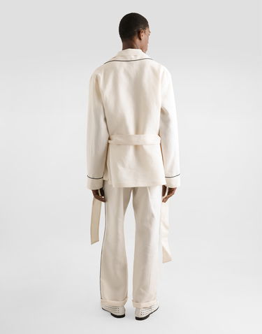 Pyjamas Dolce & Gabbana Dolce & Gabbana Pajama Jacket with Piping Hvid | G2UZ3TFU4MCW0001, 2