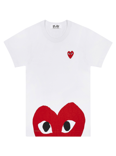 T-shirt Comme des Garçons PLAY Bottom Heart Eye T-Shirt Rød | AZ T034 051 1