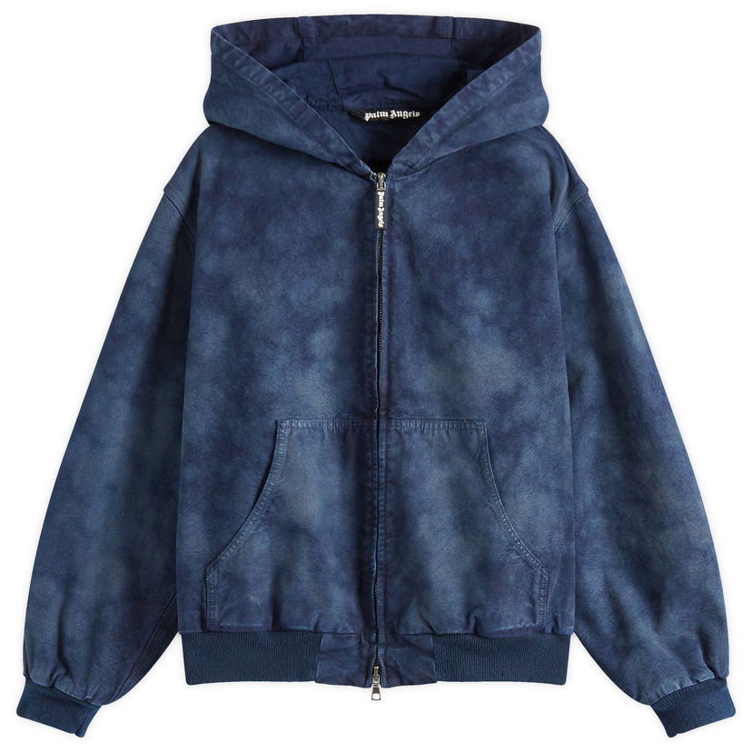 Sweatshirt Palm Angels Palm Angels Bomber Jacket with Hood Blå | PMEH035S25FAB0024949