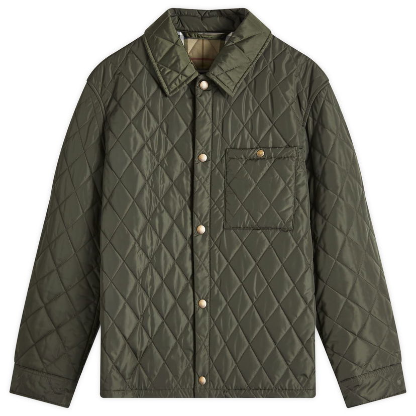 Puffer jakke Burberry Quilted Shirt Jacket Grå | 8100843-C1748