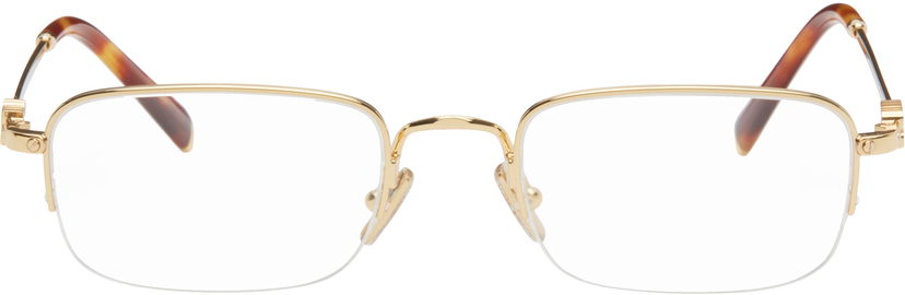 Solbriller Miu Miu Miu Miu Half Rim Metal Rectangle Glasses Brun | 0MU 52WV 8056262411148
