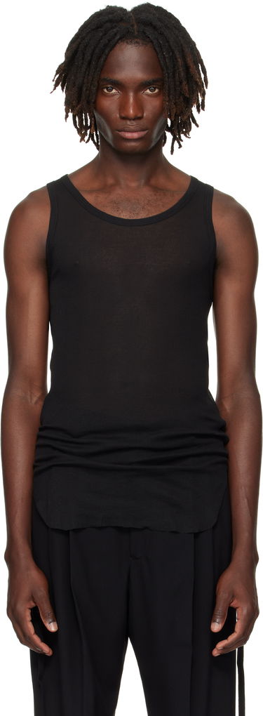 Tanktop Ann Demeulemeester Ann Demeulemeester Boris Ruched Tank Top Sort | B0011785-FA434-099, 0