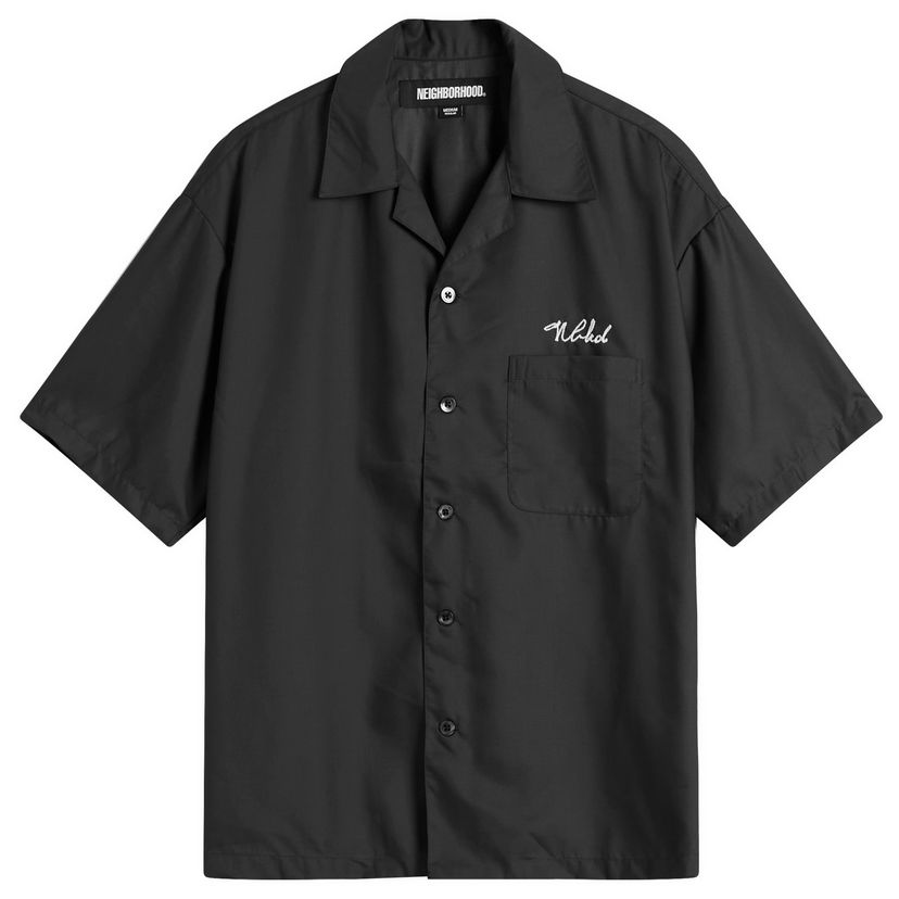 Skjorte Neighborhood Neighborhood Hawaiian Shirt, Size Large Sort | 251TSNH-SHM07-BLK