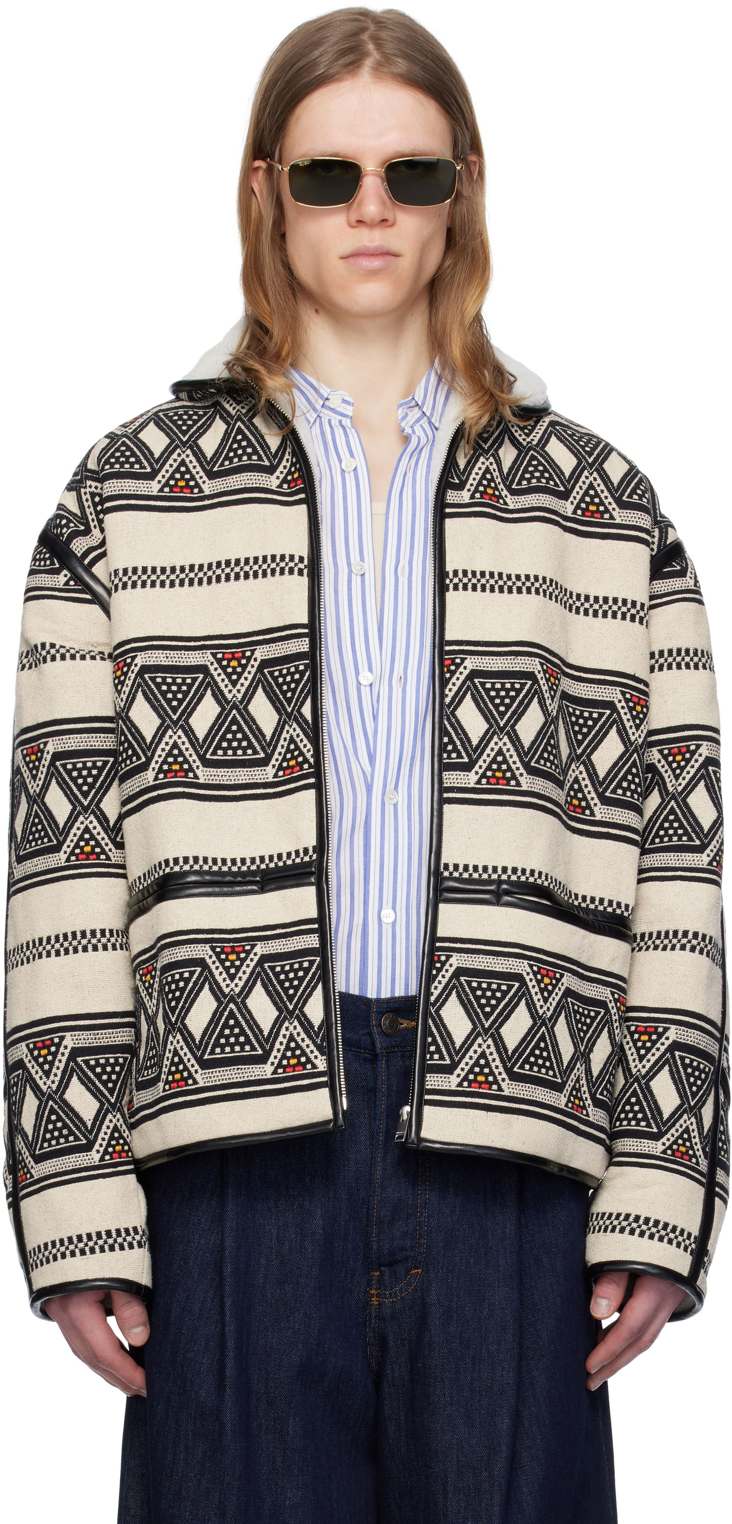 Jakke ISABEL MARANT Isabel Marant Nelkis Patterned Jacket Beige | 25PVE0274HB-C1D03H, 0