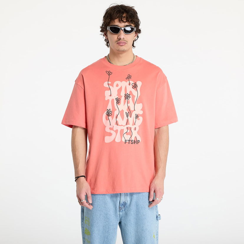 T-shirt Footshop Spiritual Gangster Peach Graphic T-Shirt Lyserød | FTSHP_388