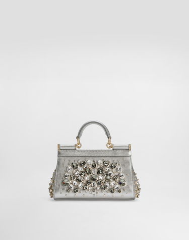 Håndtaske Dolce & Gabbana Dolce & Gabbana Sicily Small Jewelled Handbag Metalisk | BB7116BH7438D708, 3