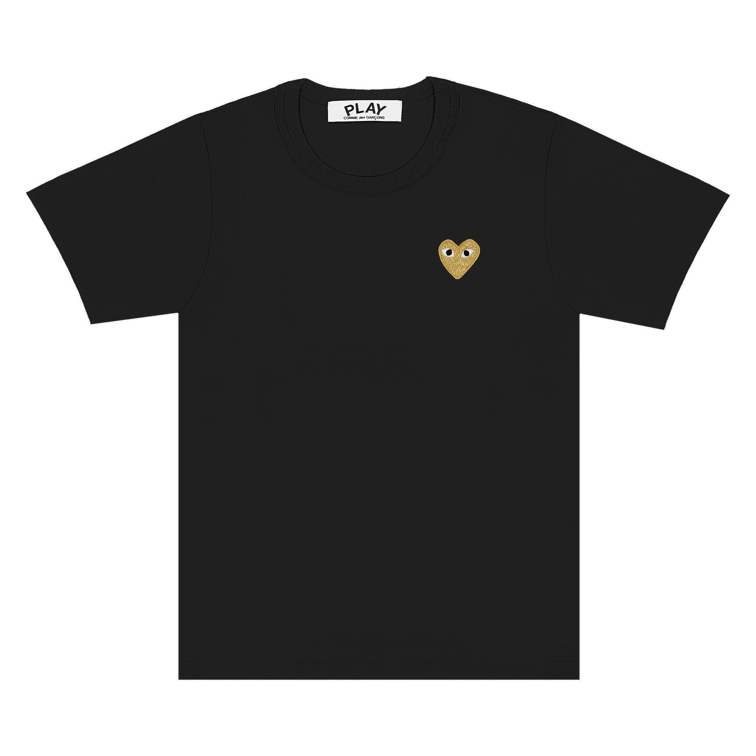 T-shirt Comme des Garçons PLAY Gold Heart T-Shirt Sort | AZ T215 051 1, 0