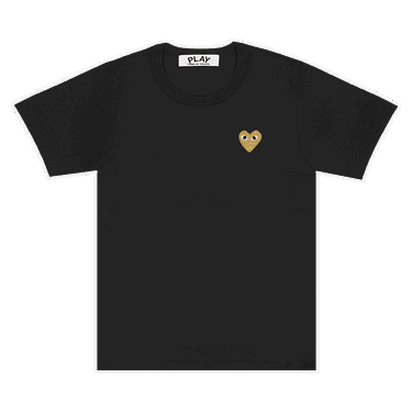 T-shirt Comme des Garçons PLAY Gold Heart T-Shirt Sort | AZ T215 051 1, 0