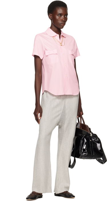 Skjorte Comme des Garçons Girl Cotton Bow Pocket Shirt Lyserød | NO-B007-051-2, 3