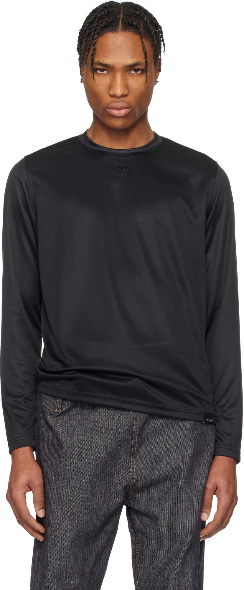 T-shirt Courrèges Courrèges Football Jersey T-Shirt Sort | 125JTS022JS0195