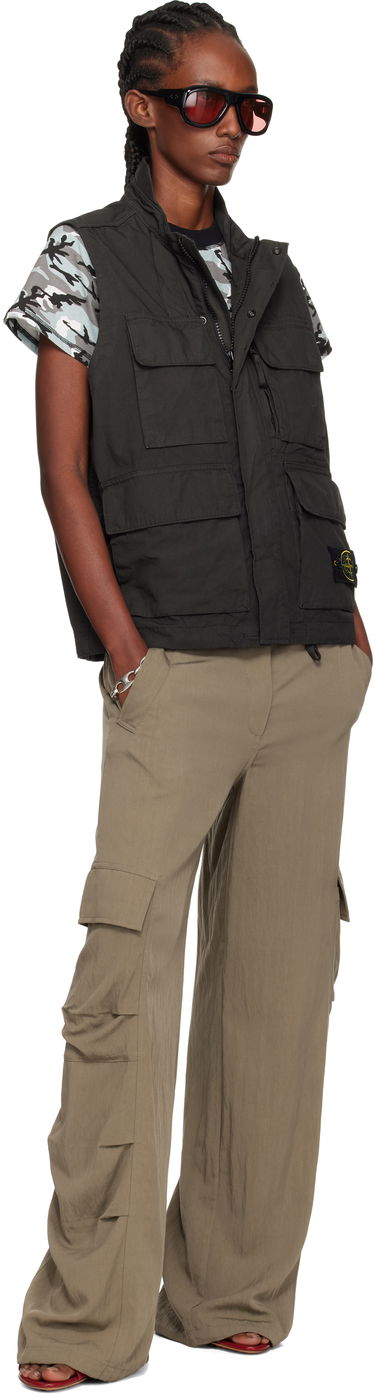 Vest Stone Island Stone Island Canvas Weave Organic Cotton Vest Sort | K2S15 G100001 S0240, 3
