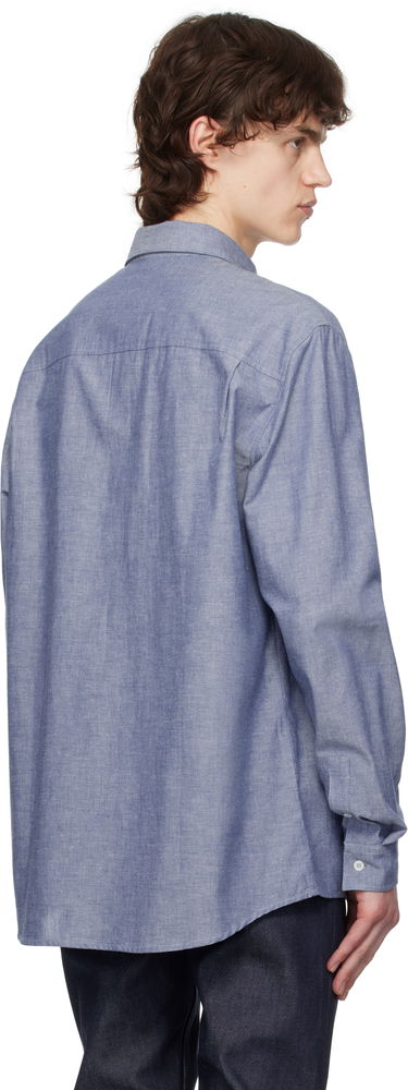 Skjorte A.P.C. A.P.C. Edouard Embroidered Shirt Blå | COHDV-H12509, 2