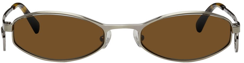 Solbriller Marine Serre Marine Serre Vuarnet Edition Swirl-Frame Oval Sunglasses Metalisk | A123SS22X