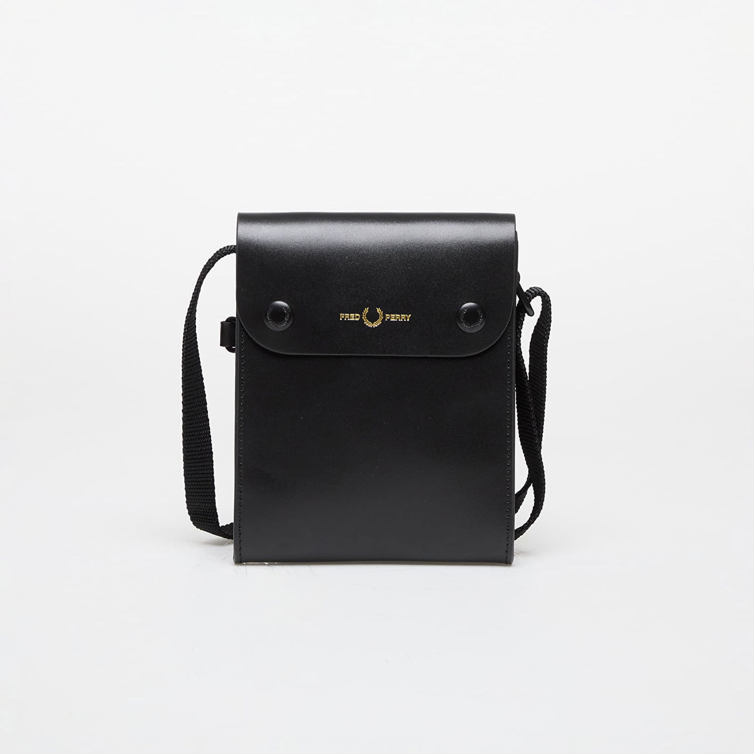 Skuldertaske Fred Perry Burnished Leather Pouch Black Sort | L4331 102, 0