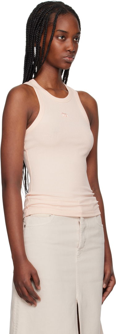 Tanktop MAISON KITSUNÉ Maison Kitsuné Baby Fox Patch Ribbed Tank Top Mørkeblå | OW00604KJ0134, 4