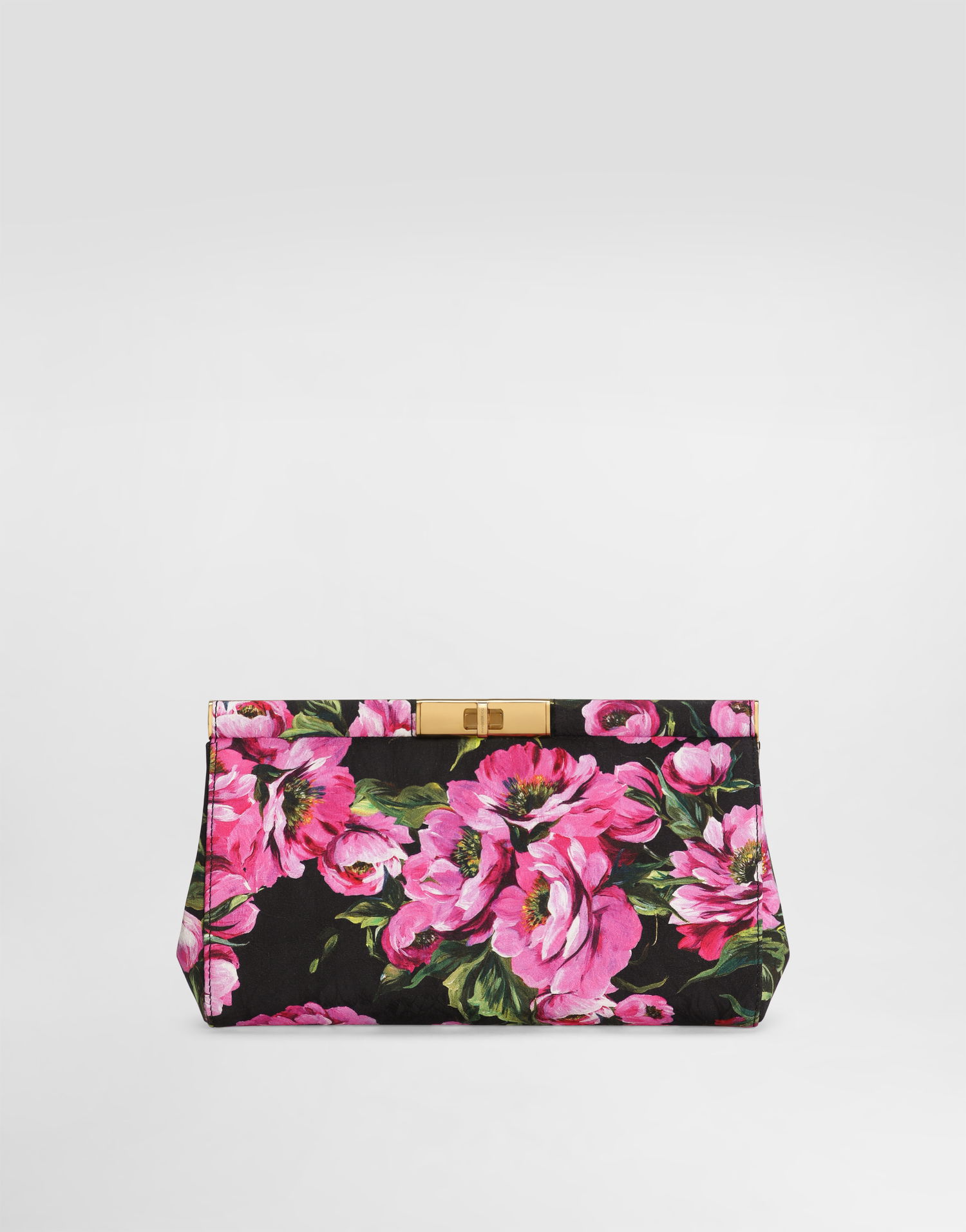 Håndtaske Dolce & Gabbana Dolce & Gabbana Marlene Floral Print Clutch Sort | BB7672A6N03HN5KR, 0