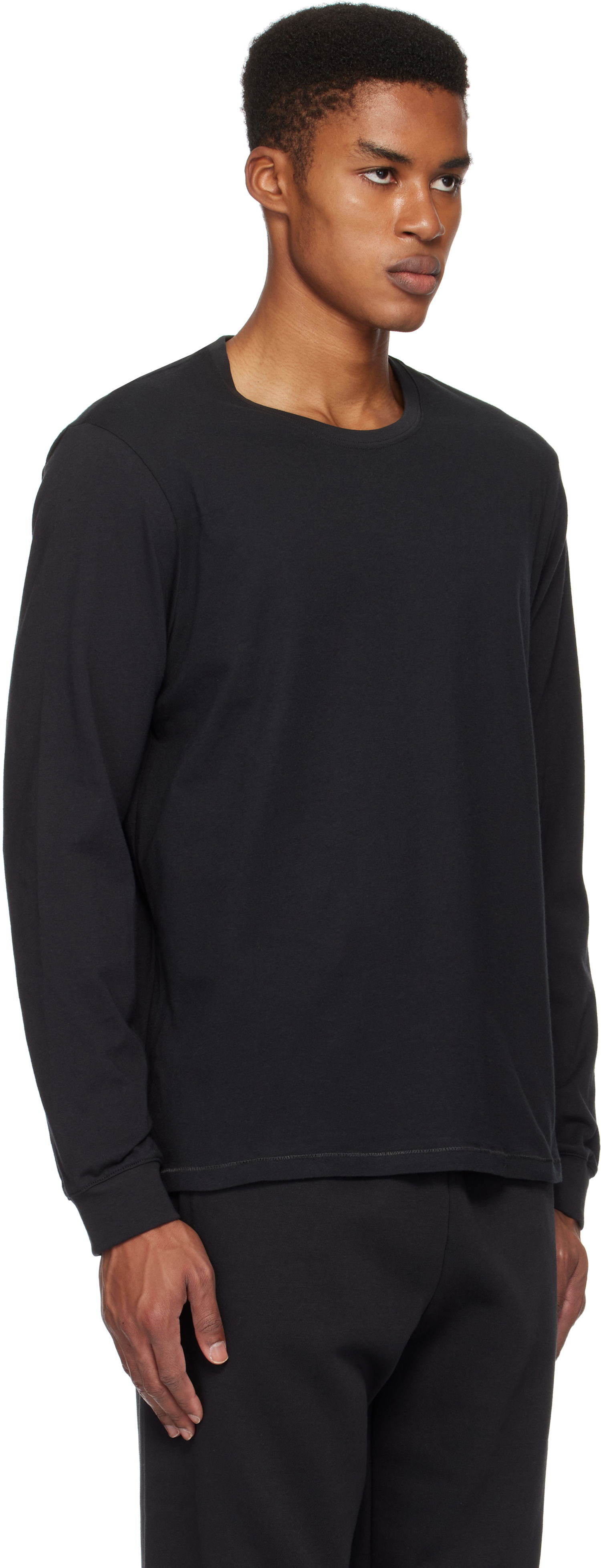 T-shirt SKIMS Cotton Classic Long Sleeve T-Shirt Sort | LS-LST-6350M, 1