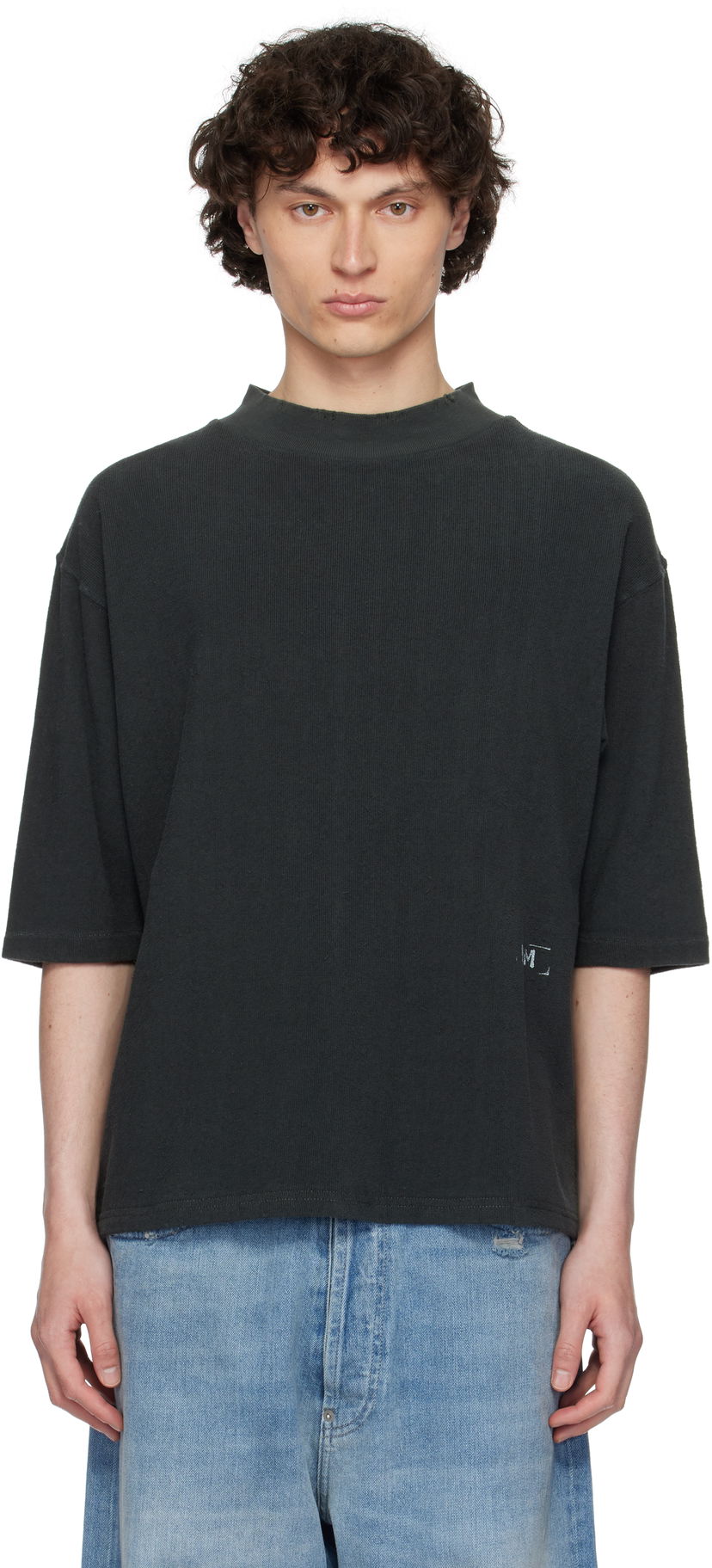 T-shirt Maison Margiela Maison Margiela Stamp Logo T-Shirt Grå | S50GC0713 M20057