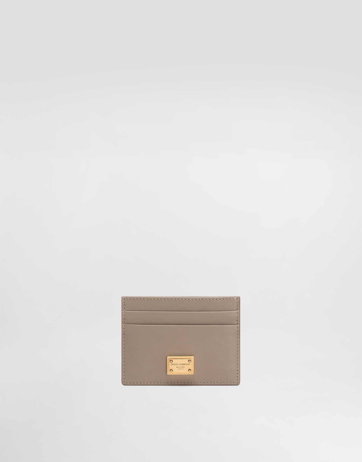 Tegnebog Dolce & Gabbana Dolce & Gabbana Plongé Calfskin Card Holder Beige | BI0330A9S258I399, 0