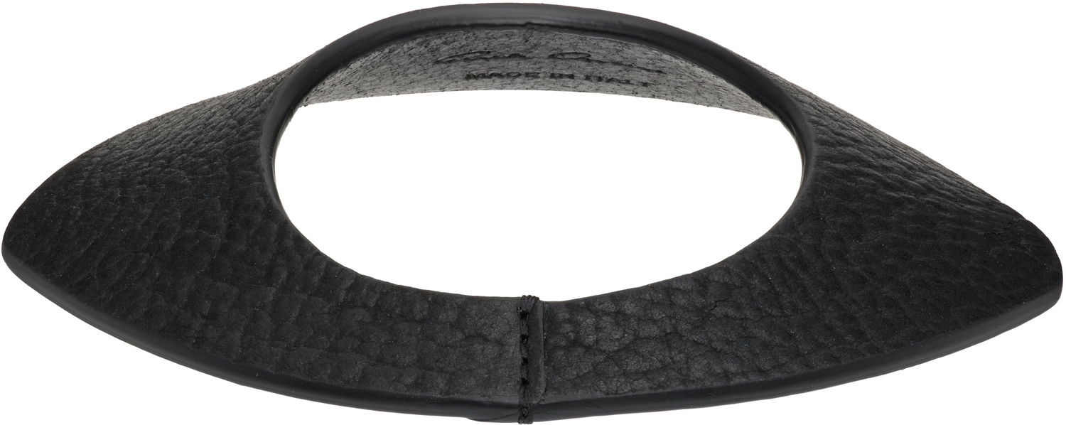 Halskæde Rick Owens Rick Owens Concordians Anthem Textured Leather Collar Necklace Sort | RA02E0707 LBT, 1
