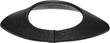 Halskæde Rick Owens Rick Owens Concordians Anthem Textured Leather Collar Necklace Sort | RA02E0707 LBT, 1