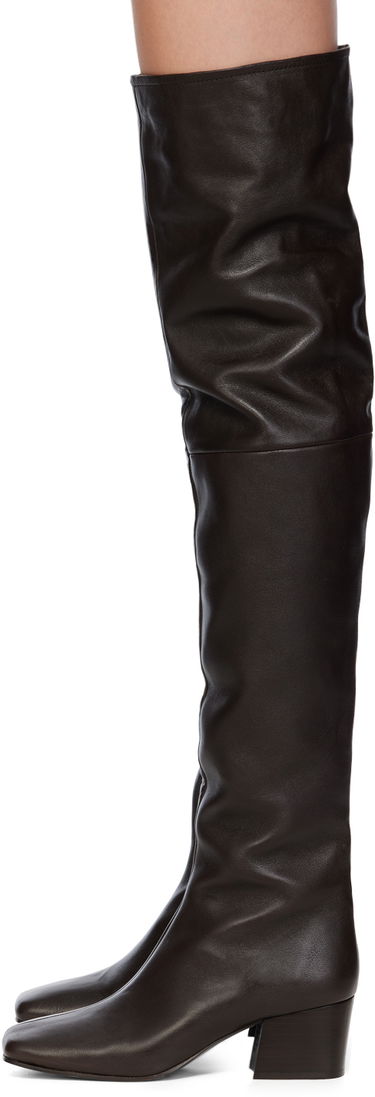 Sneakers og sko LEMAIRE Knee-High Leather Boots Brun | FO0070 LL0043, 2