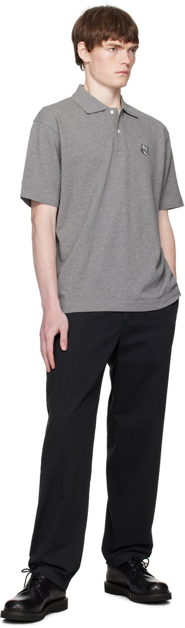 Polo skjorte MAISON KITSUNÉ Maison Kitsuné Fox Head Patch Polo Grå | PM00210KP0001, 3
