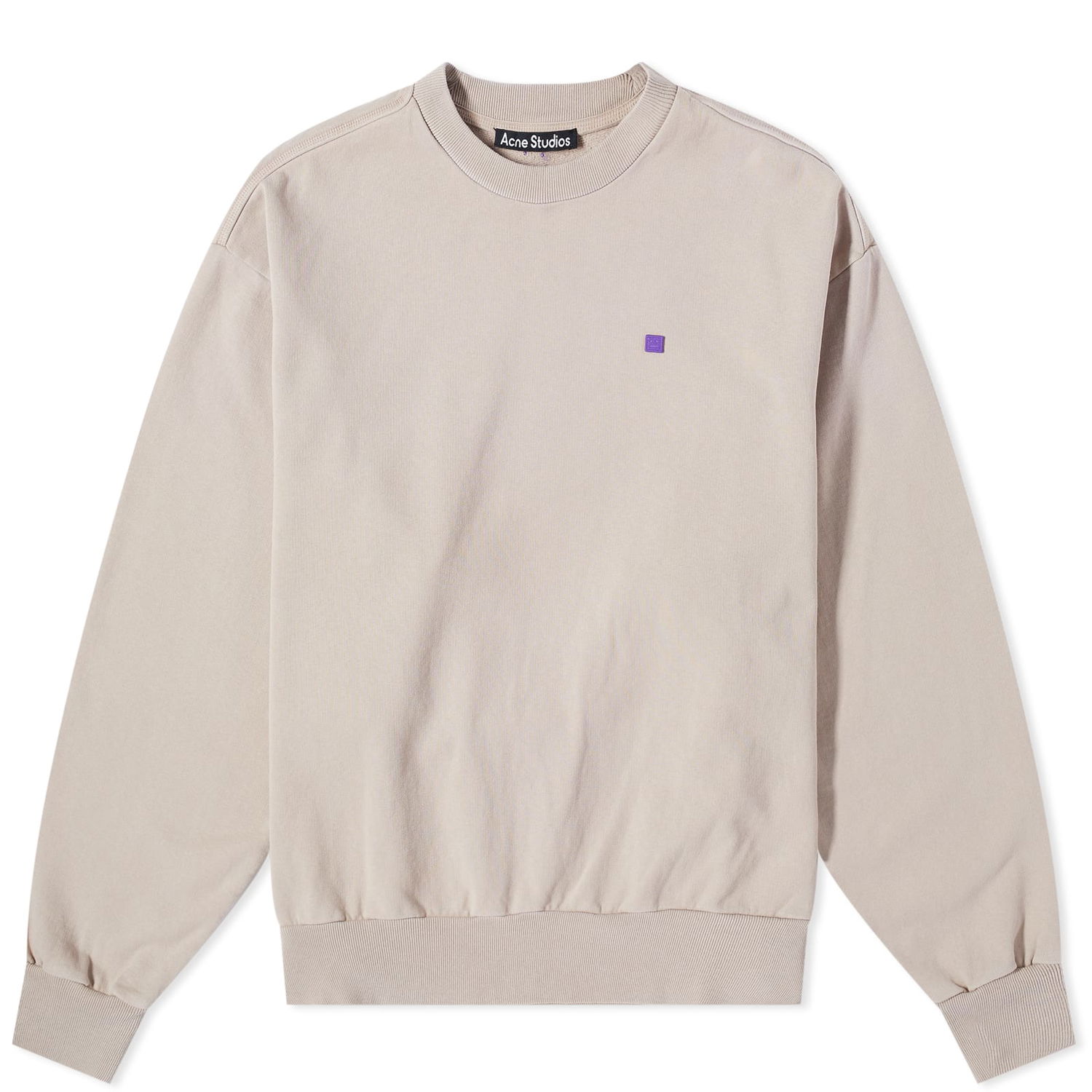 Sweatshirt Acne Studios Fiah Fade Face Crew Sweat Dusty Beige Beige | CI0112-CJC, 0