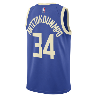 Jersey Nike Dri-FIT NBA Swingman Giannis Antetokounmpo City Edition Basketball Jersey Blå | FQ4349-481, 2