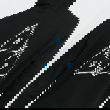 Sweatshirt HUF Broken Bones TT Hoodie Sort | 078587, 3