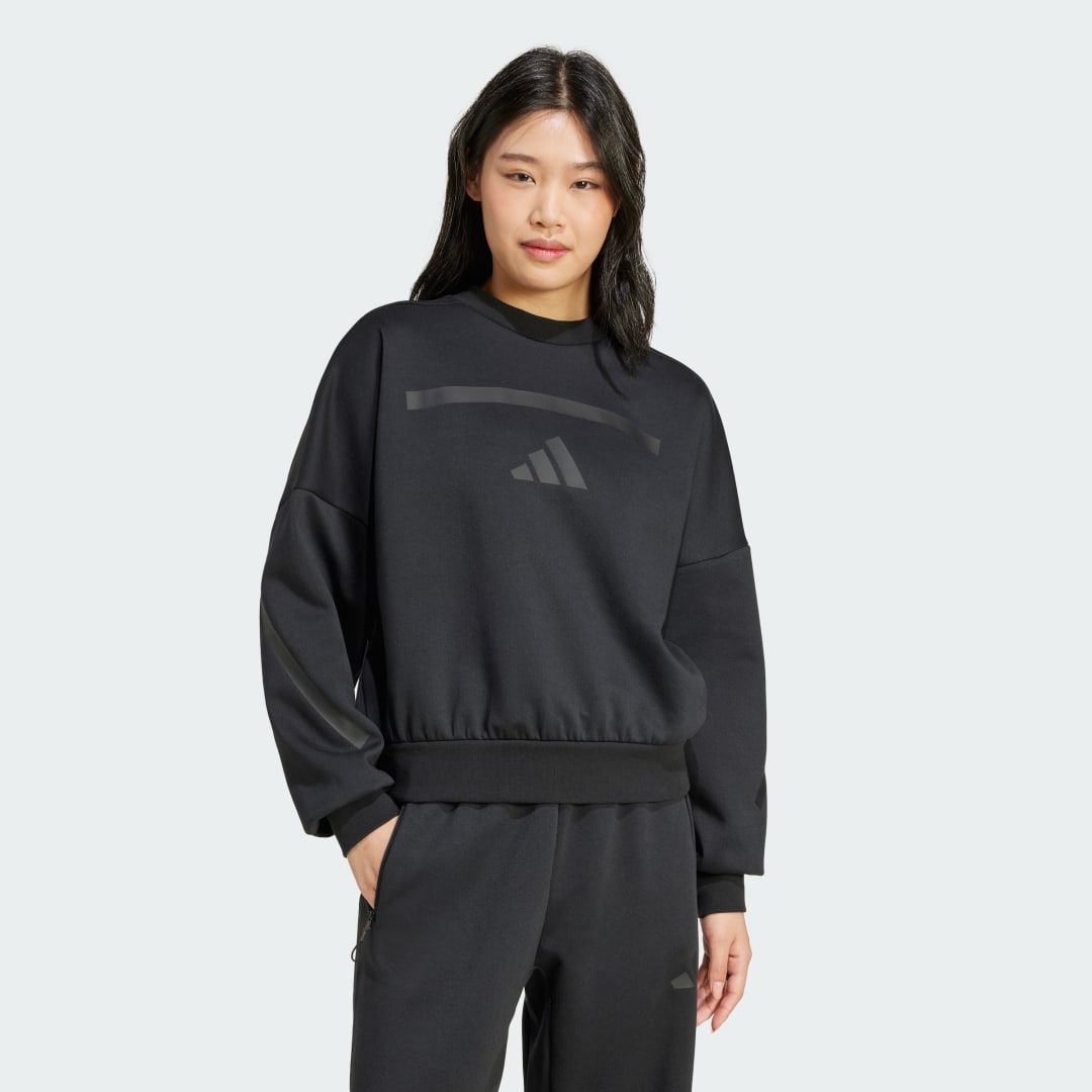 Sweatshirt adidas Performance Z.N.E. Sweatshirt Sort | JE7855, 0