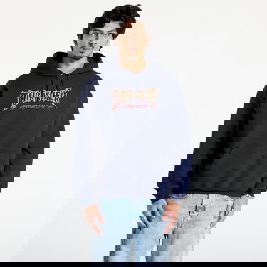 Sweatshirt Thrasher Cracked by Exteenager Hoodie Mørkeblå | 145776, 0