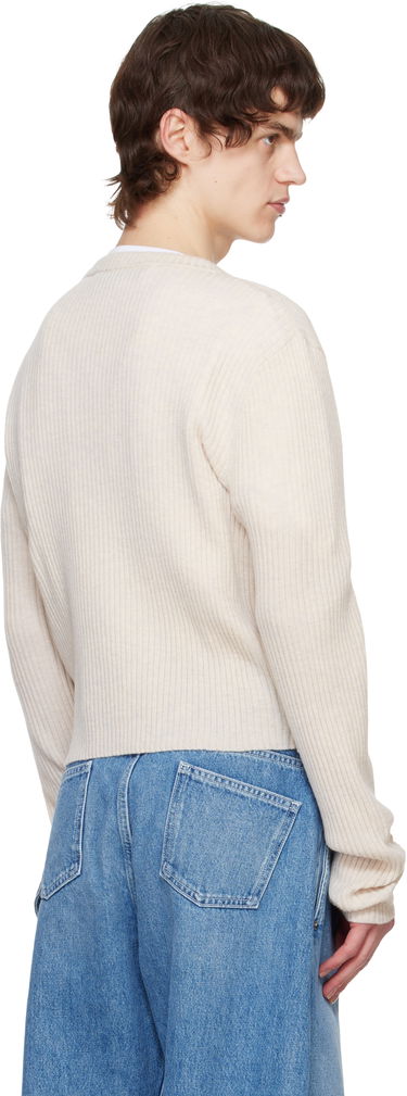 Sweater JW Anderson JW Anderson Cropped Button Trim Sweater Beige | KW1324-YN0411, 2