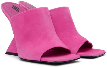 Tilbehør The Attico Attico Cheope Heeled Suede Sandals Lyserød | 231WS634 L007, 3