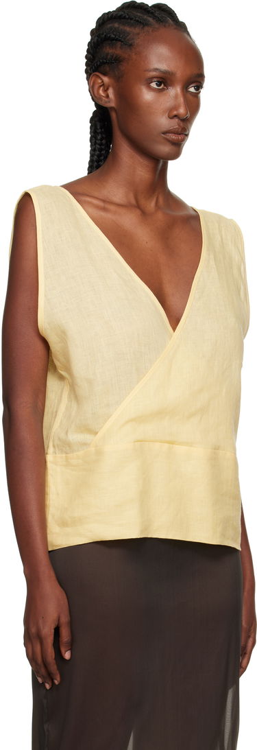 Tanktop Baserange Baserange Garlin Wrap Linen Top Gul | TSGA-FL-AU25, 1