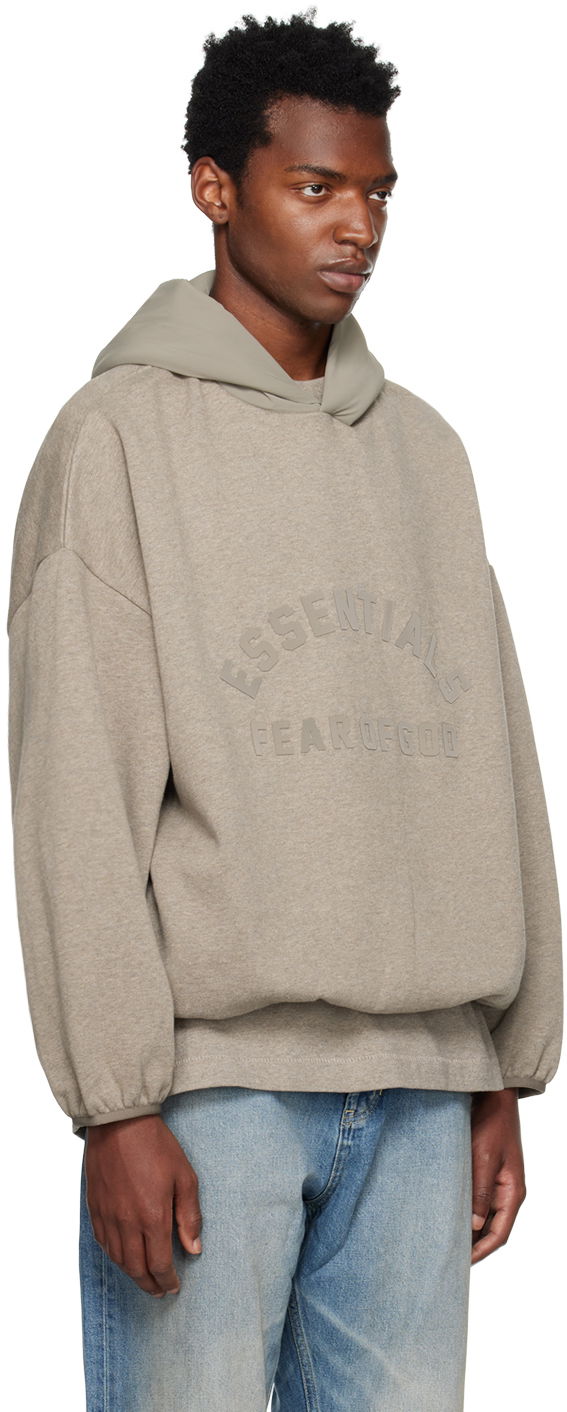 Sweatshirt Fear of God Core Collection Nylon Fleece Hoodie Heather Grey/Dust Grå | 202SU244311F, 1