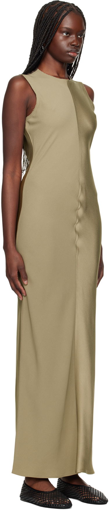 Kjole AMI AMI Paris Straight Maxi Dress Sort | FDR366.AC0014, 4