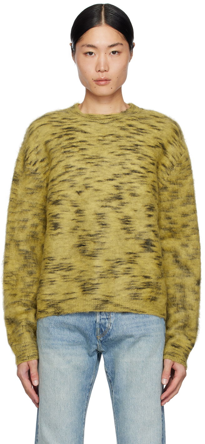 Sweater RE/DONE Abstract Print Knit Sweater Grøn | 982-10MSWEATR