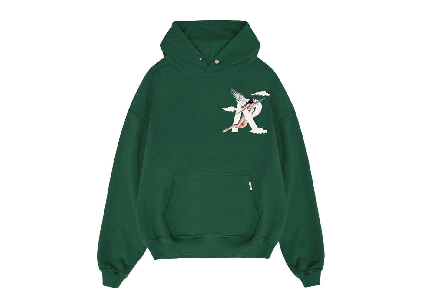Sweatshirt Represent Clo Represent Storms In Heaven Hoodie Racing Green Grøn | M04273-62, 0