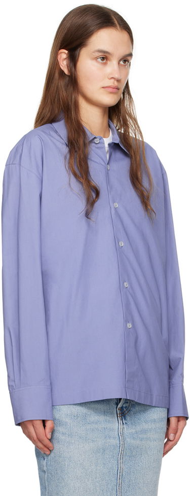 Skjorte Alexander Wang  Button Up Shirt Blå | 4WC1241449, 1