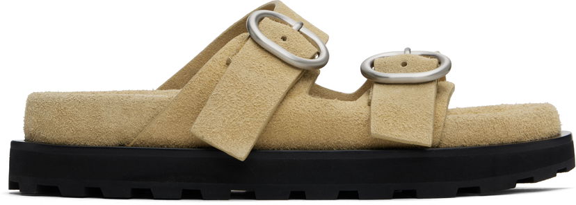 Tøj Jil Sander Jil Sander Pin-Buckle Suede Sandals Beige | J44WP0026_P8213