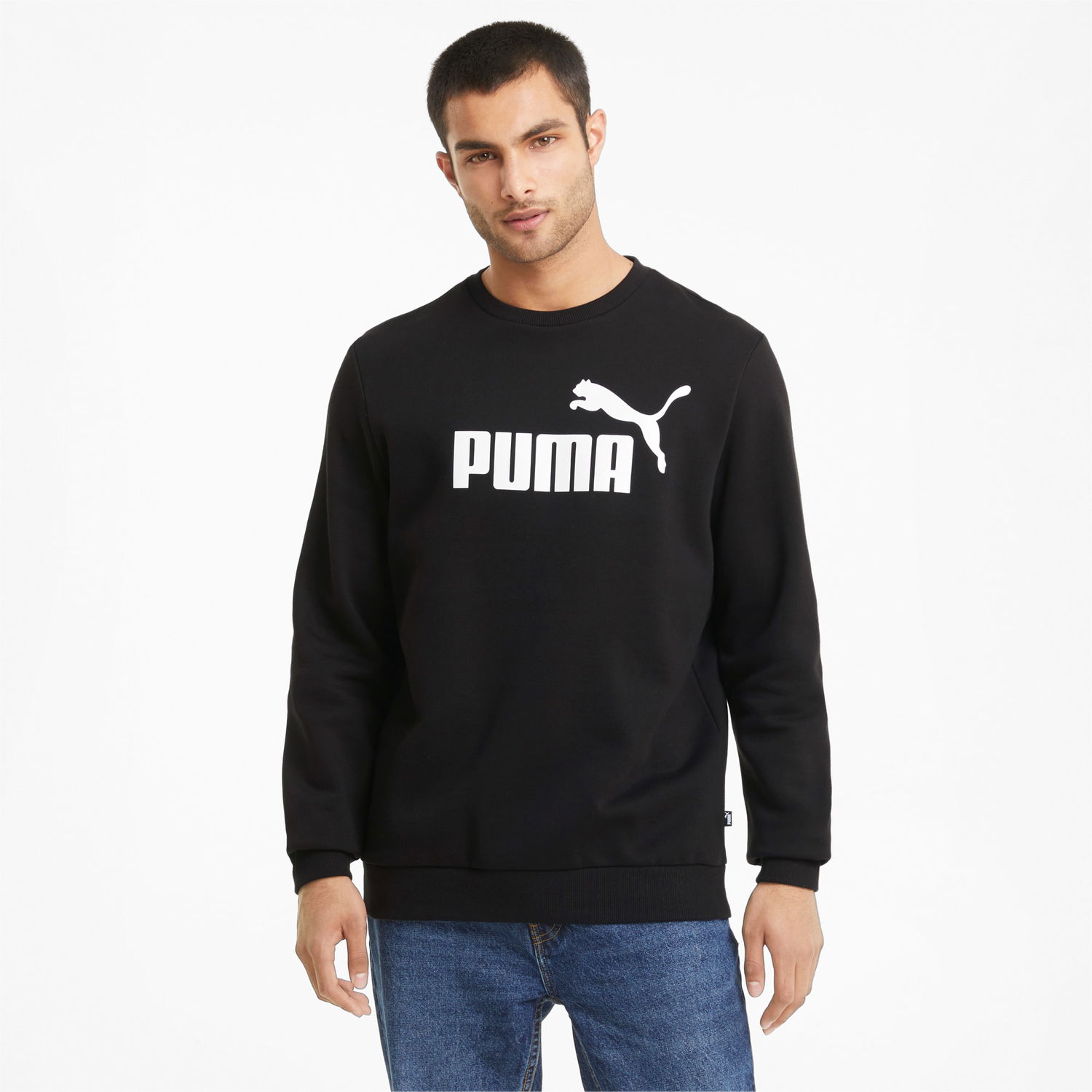 Sweatshirt Puma Horn Logo Hoody Hvid | 586678_01, 1